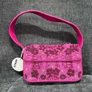 Staud Tommy Beaded Shoulder Bag Blossom Garden Party